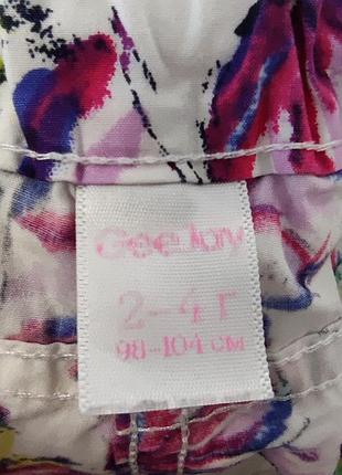Белые шорты gee joy с бабочками р. 2-4 года 6