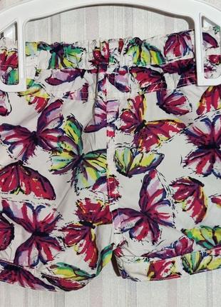 Белые шорты gee joy с бабочками р. 2-4 года2 фото
