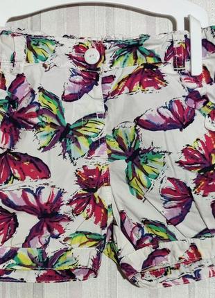Белые шорты gee joy с бабочками р. 2-4 года1 фото