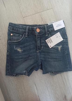 Джинсові шортики дівчинку 5-6 років від h&m