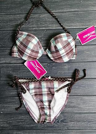 👙 swim sale 👙 уценка! раздельный купальник в клеточку от venice beach 38b