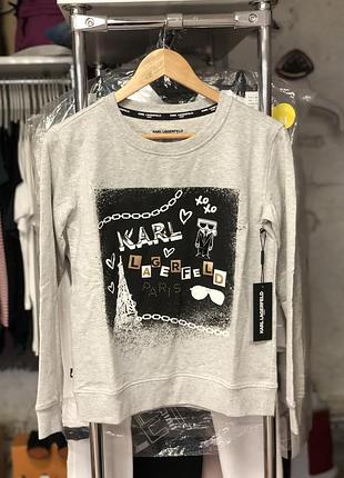 Сірий світшот karl lagerfeld paris 3