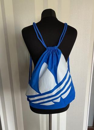 Фирменный синий текстильный рюкзак adidas2 фото