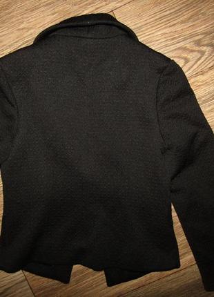 Пиджак жакет девочке на 6-7 лет черный2 фото