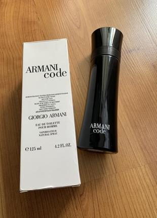 Giorgio armani code pour homme tester 125 ml.