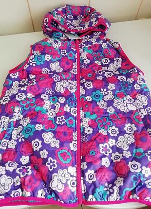 Жилетка цветы водоотталкивающая плащевка
