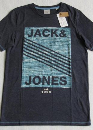 Футболка мужская зауженный силуэт раз. s от jack &jones новая