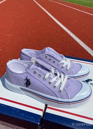 Кеді оригінальні u.s. polo assn, бузковий, туреччина.