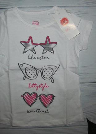 Прикольна білосніжна футболочка 12-18 міс