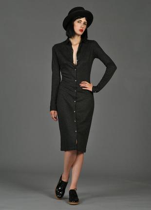 Черное платье с застежкой на пуговицы ralph lauren  "12" usa на 46-48 рр