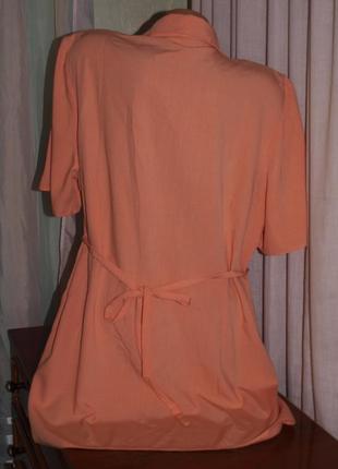 Классный персиковый пиджак (xl-xxl замеры) к телу приятный, отлично смотрится6 фото