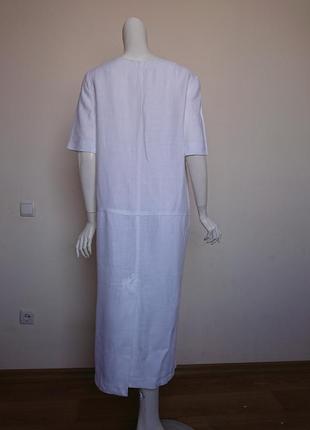 Hobbs marilyn anselm біле вінтажне лляне плаття халат прямого крою2 фото