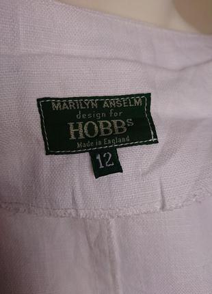 Hobbs marilyn anselm біле вінтажне лляне плаття халат прямого крою7 фото