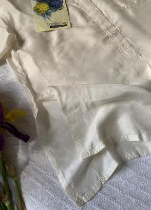 Шелковая витражная блуза из 90х с подплечниками5 фото