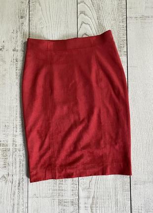 Красная юбка карандаш marc cain pp 1 xs