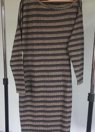 Платье миди на одно плечо super trash женское платье в полоску в рубчик