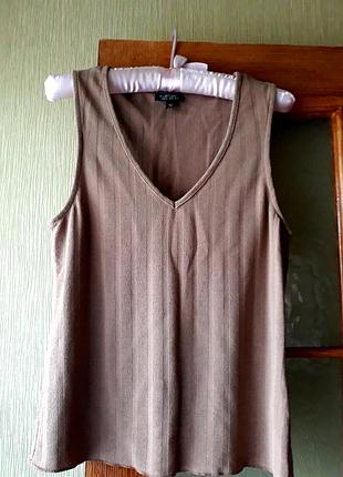 Бежевая майка topshop