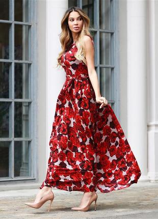 Дизайнерское аутентичное батальное платье в пол с розами dorothy perkins.