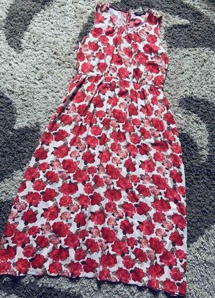 Дизайнерське автентичне батальне плаття в підлогу з трояндами dorothy perkins.5 фото