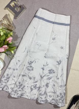 ‼️распродажа ‼️шикарная юбка из шёлка в цветочный принт.2 фото