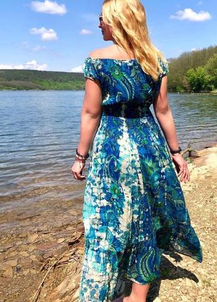 Ошатне плаття 👗 бавовна довге ніжне яскраве відмінна якість3 фото