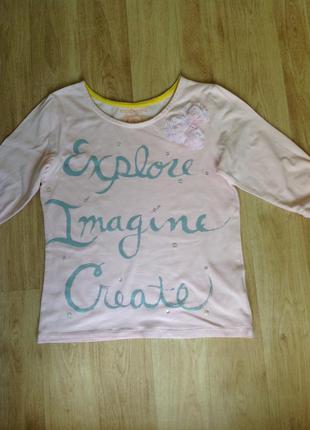 Кофточка с розой, eddie&stineбенетон, зара, блуза, футболка1 фото