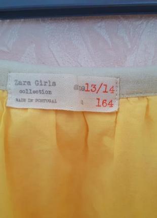 Яркая фатиновая юбка плиссе на коттоновой подкладке zara girls 13-14лет5 фото