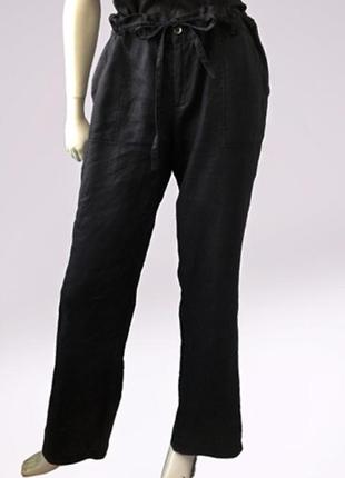 Прямые льняные брюки (по штанины - 26 см) бренда moddison (100% лен,  длина - 107 см)