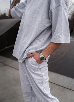 Комплект мужской на лето  eskeyo - меланж, футболка и штаны6 фото