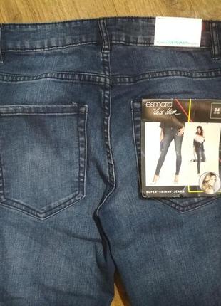 Классные стильные джинсы с потёртостями esmara, р. 34, замеры на фото8 фото