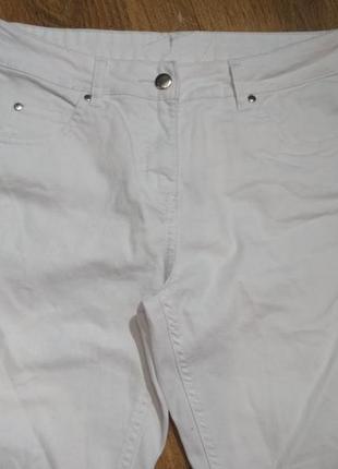 Белые котоновые прямые брюки, джинсы esmara, р. 38/40/12, замеры на фото5 фото