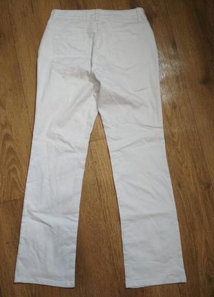 Белые котоновые прямые брюки, джинсы esmara, р. 38/40/12, замеры на фото7 фото