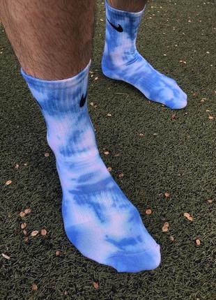 Набір 5 пар nike tie-dye  високі найк шкарпетки кольрові2 фото