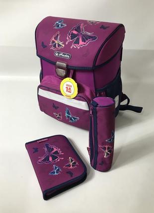 Школьный рюкзак с принадлежностями для девочки herlitz