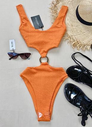 Оранжовий купальник prettylittlething