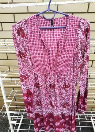 Хлопковое100% ,платье-туника, размер 36-38