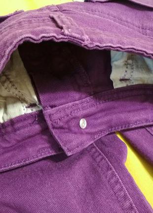 Фиолетовые плотные джинсы с утяжкой на 5 лет.3 фото