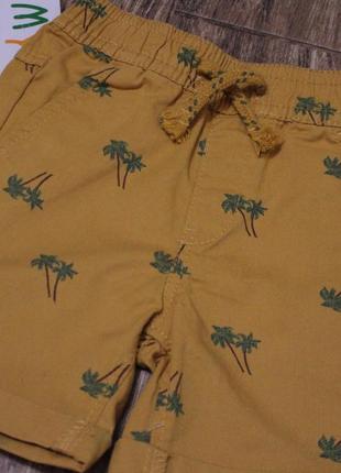 Класні коттонові шорти в пальми на малюка2 фото