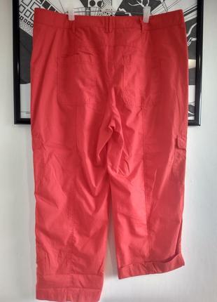 Батал хлопковые  легкие летние красные  брюки  трансформеры германия2 фото
