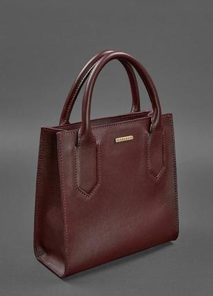 Шкіряна жіноча сумка-кроссбоді бордова - bn-bag-28-vin2 фото