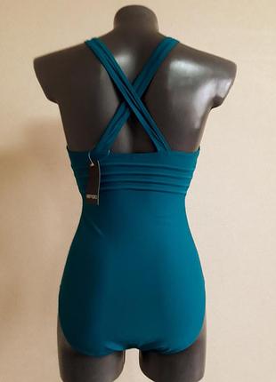 Базовый,эффектный,цельный изумрудный купальник,р-ры m,l,xl,xxl,xxxl3 фото