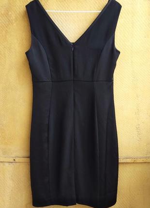 🆂🅰🅻🅴 ⚫нове чорне плаття футляр з атласними вставками, черное платье футляр next3 фото
