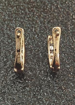 Детские серьги из золота дорожка с фианитами, вес 0.71 - арт 978596902