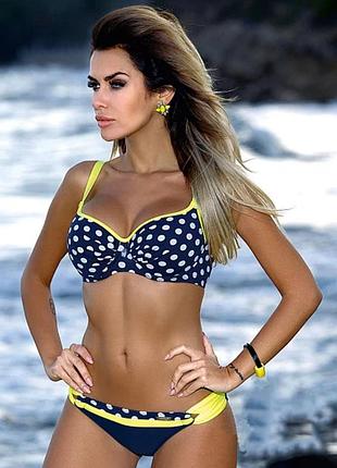 Раздельный купальник горошек