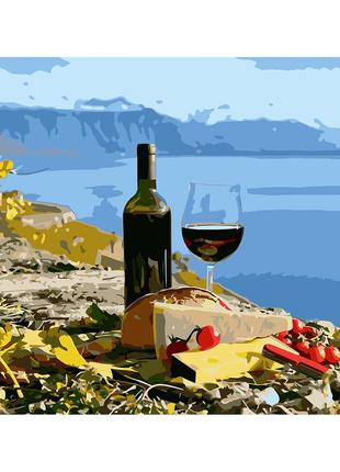 Картина за номерами вино біля моря нік