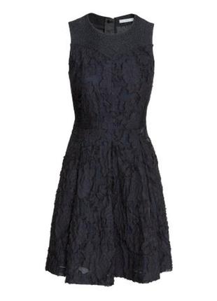 Чорне черное плаття платье h&m короткое миди шикарное на подкладке кружево кружевное5 фото