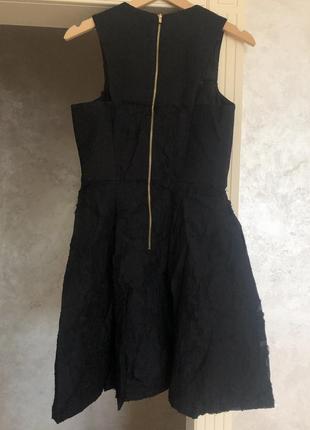 Чорне черное плаття платье h&m короткое миди шикарное на подкладке кружево кружевное6 фото