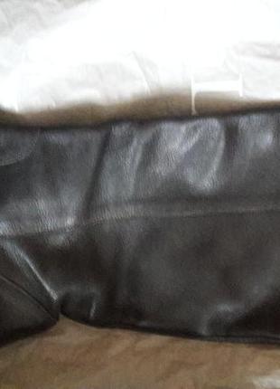 Хорошие удобные кожанные сапоги-трубы на устойчивом каблуке