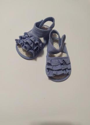 Пінетки-босоніжки джинсові ovs розм.18 (устілка 11,1см)