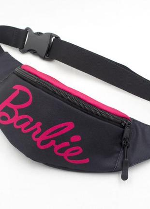 Дитяча сумка бананка з лого барбі для дівчаток від 3х років 3